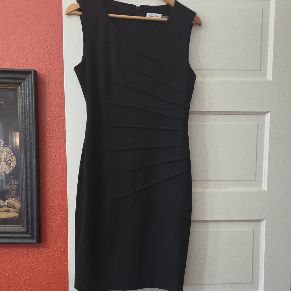 Calvin Klein Black Textured Mini Dress